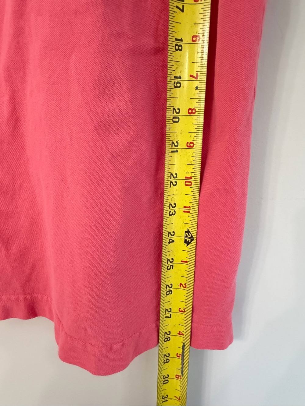 Dan John Large Cotton Pink Polo Shirt Short Sleeve Preppy Gold Business Casual - Picture 6 of 6